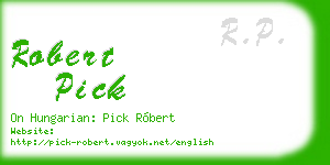 robert pick business card